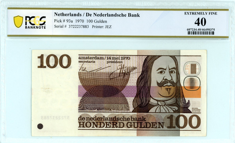 Netherlands
De Nederlandsche Bank
100 Gulden, 14 May 1970
S/N 3722237883
Printer...