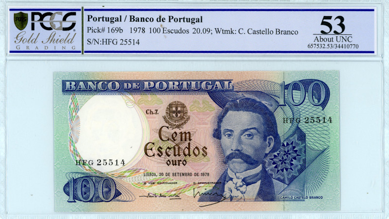 Portugal
Banco de Portugal
100 Escudos, 20 September 1978
S/N HFG 25514
Watermar...