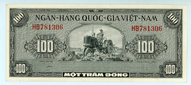 Vietnam (South)
Ngô Đình Diệm
100 Dong, ND (1955)
S/N HB781306
Printer: ABNC
Pic...