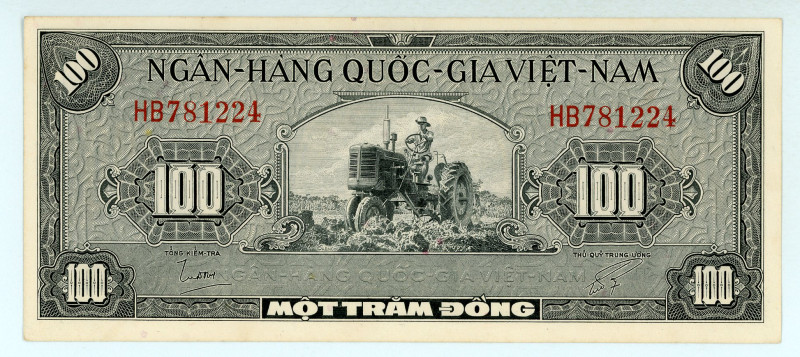 Vietnam (South)
Ngô Đình Diệm
100 Dong, ND (1955)
S/N HB781224
Printer: ABNC
Pic...