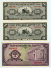 Vietnam (South)
Lot of 3 banknotes comprising 100 Dong (2), ND (1955) and 200 Dong (1), ND (1958)
S/N CB873382-383 (consecutive numbers) and KA939870
...