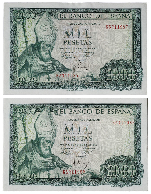 1965. 1000 pesetas. (Ed. 471b) (Pick 151) (J. A. Castellanos Er.N1). 19 de novie...