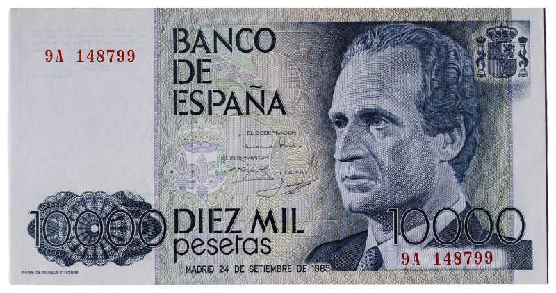 1985. 10000 pesetas. (Ed. 481b) (Pick 161*). 24 de septiembre, Juan Carlos I/Fel...