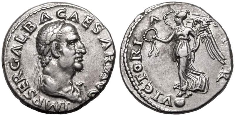 ROMAN EMPIRE. Galba. 
Silver Denarius, July AD 68-January AD 69. Rome. 
Obv: I...