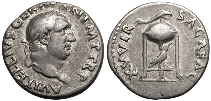 ROMAN EMPIRE. Vitellius. 
Silver Denarius, 19 April-20 December AD 69. Rome. 
...