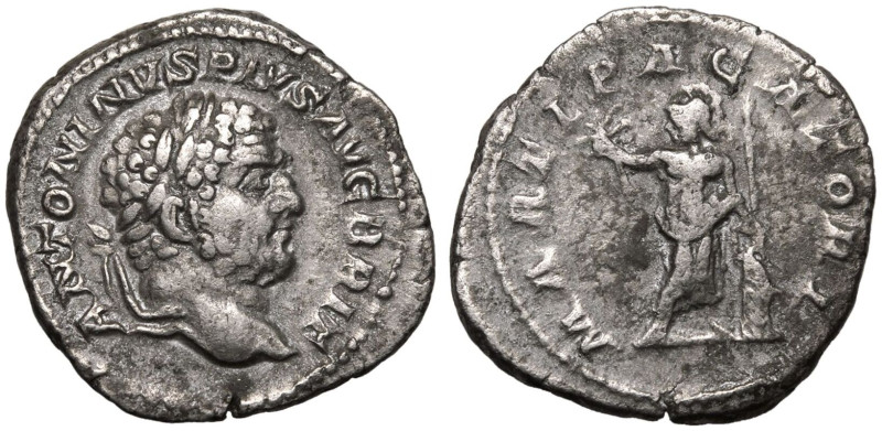 ROMAN EMPIRE. Caracalla. 
Silver Denarius, AD 201-213. Rome. 
Obv: ANTONINVS P...