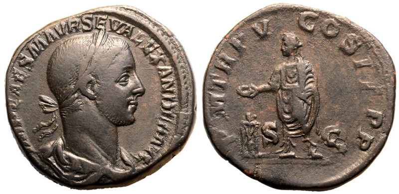 ROMAN EMPIRE. Severus Alexander. 
Bronze Sestertius, AD 226. Rome. 
Obv: IMP C...