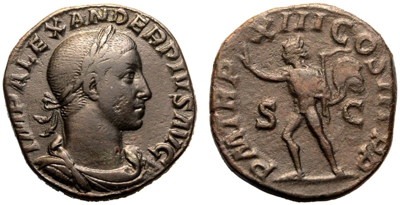 ROMAN EMPIRE. Severus Alexander. 
Bronze Sestertius, AD 234. Rome. 
Obv: IMP A...