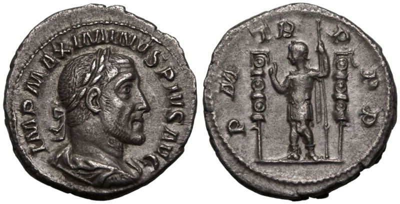 ROMAN EMPIRE. Maximinus I. 
Silver Denarius, AD 235. Rome. 
Obv: IMP MAXIMINVS...