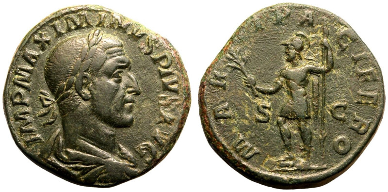 ROMAN EMPIRE. Maximinus I. 
Bronze Sestertius, AD 235-236. Rome. 
Obv: IMP MAX...