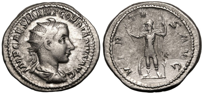 ROMAN EMPIRE. Gordian III. 
Silver Antoninianus, AD 240. Rome. 
Obv: IMP CAES ...