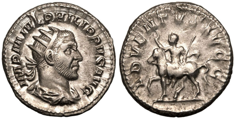 ROMAN EMPIRE. Philip I. 
Silver Antoninianus, AD 244-247. Rome. 
Obv: IMP M IV...