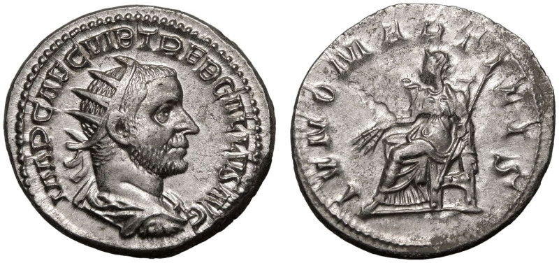 ROMAN EMPIRE. Trebonianus Gallus. 
Silver Antoninianus, AD 253. Rome. 
Obv: IM...