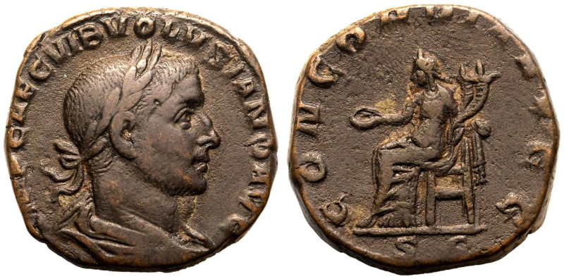 ROMAN EMPIRE. Volusian. 
Bronze Sestertius, AD 251-253. Rome. 
Obv: IMP CAE C ...