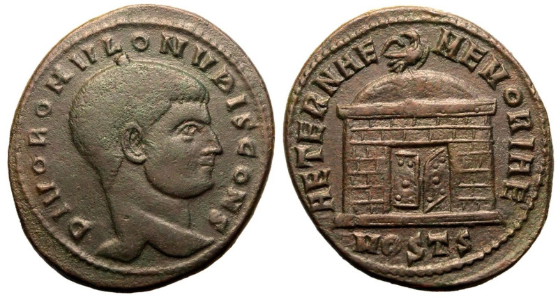 ROMAN EMPIRE. Divus Romulus (son of Maxentius). 
Billon Nummus, AD 309-312. Ost...