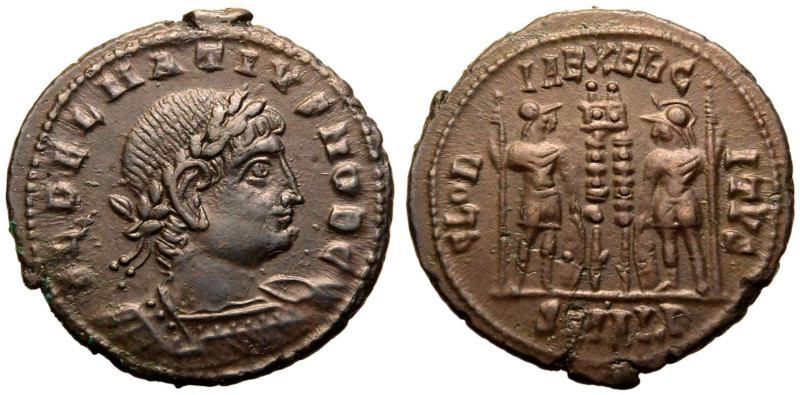 ROMAN EMPIRE. Delmatius (Caesar). 
Billon Nummus, AD 333-335. Alexandria. 
Obv...