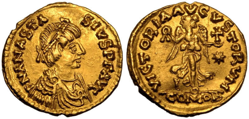 MIGRATIONARY. OSTROGOTHS. Theoderic. 
Gold Tremissis, circa AD 491-518. Rome. ...