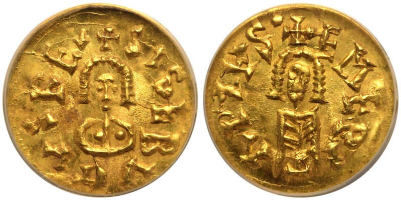 MIGRATIONARY. VISIGOTHS. Sisebut. 
Gold Tremissis, AD 612-621. Emerita (M&eacut...