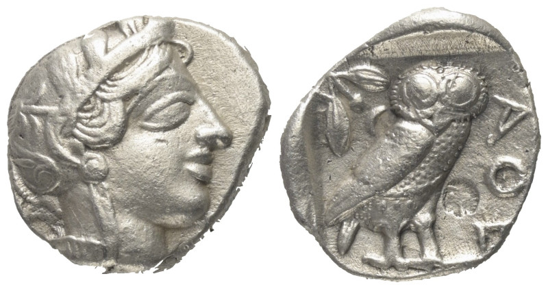 Attika. Athen.

 Tetradrachme (Silber). Ca. 454 - 404 v. Chr.
Vs: Kopf der At...
