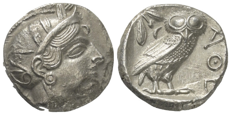 Attika. Athen.

 Tetradrachme (Silber). Ca. 454 - 404 v. Chr.
Vs: Kopf der At...