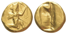 Achaimenidisches Königreich. Xerxes I. - Artaxerxes I. (ca. 486 - 424 v. Chr.).

 Dareike (Gold). Sardeis.
Vs: Persischer Großkönig mit Speer und B...