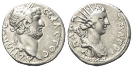 Kappadokien. Kaisareia (Caesarea). Hadrianus (117 - 138 n. Chr.).

 Didrachme (Silber).
Vs: Büste des Hadrianus mit Lorbeerkranz rechts.
Rs: Drapi...