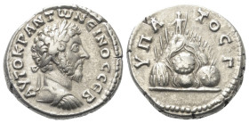 Kappadokien. Kaisareia (Caesarea). Marcus Aurelius (161 - 180 n. Chr.).

 Didrachme (Silber). Ca. 161 - 166 n. Chr.
Vs: Kopf des Marcus Aurelius mi...
