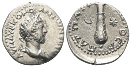 Kappadokien. Kaisareia (Caesarea). Commodus (177 - 192 n. Chr.).

 Drachme (Silber). Ca. 180 - 182 n. Chr.
Vs: Drapierte Büste des Commodus mit Lor...