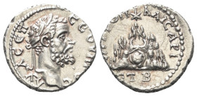Kappadokien. Kaisareia (Caesarea). Septimius Severus (193 - 211 n. Chr.).

 Drachme (Silber). 194 / 195 n. Chr. (Jahr 2).
Vs: Büste des Septimius S...