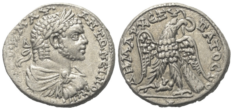 Phönikien. Arados. Caracalla (197 - 217 n. Chr.).

 Tetradrachme (Billon). 215...