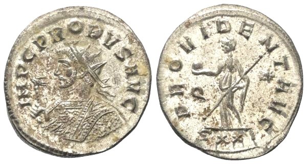 Probus (276 - 282 n. Chr.).

Antoninian (Billon). 278 n. Chr. Ticinum.
Vs: IM...