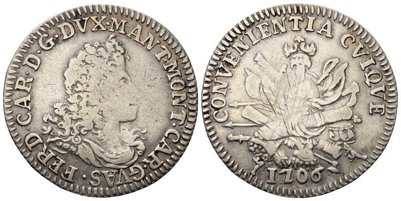 Italien. Mantua. Ferdinando Carlo Gonzaga (1668 - 1707).

 1/2 Scudo (Silber)....