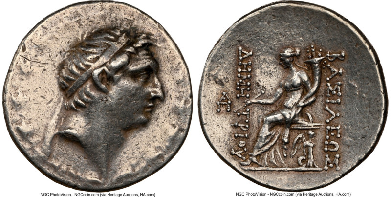 SELEUCID KINGDOM. Demetrius I Soter (162-150 BC). AR tetradrachm (30mm, 1h). NGC...