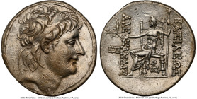 SELEUCID KINGDOM. Alexander II Zabinas (128-122 BC). AR tetradrachm (29mm, 16.25 gm, 1h). NGC XF 5/5 - 2/5, brushed. Antioch on the Orontes. Diademed ...
