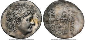 SELEUCID KINGDOM. Alexander II Zabinas (128-122 BC). AR tetradrachm (31mm, 15.60 gm, 1h). NGC XF 5/5 - 2/5, brushed. Antioch on the Orontes. Diademed ...