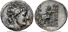 SELEUCID KINGDOM. Alexander II Zabinas (128-122 BC). AR tetradrachm (30mm, 15.73 gm, 1h). NGC Choice VF 5/5 - 1/5, brushed. Antioch on the Orontes. Di...