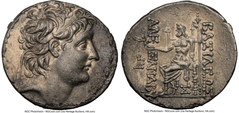 SELEUCID KINGDOM. Alexander II Zabinas (128-122 BC). AR tetradrachm (29mm, 16.05...