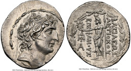 SELEUCID KINGDOM. Antiochus VIII Epiphanes (121-96 BC). AR tetradrachm (31mm, 15.79 gm, 1h). NGC Choice AU 5/5 - 3/5, brushed. Uncertain Mint 116, aft...