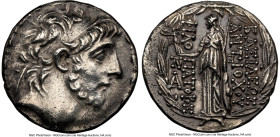 SELEUCID KINGDOM. Antiochus IX Eusebes Philopator (Cyzicenus) (114-95 BC). AR tetradrachm (28mm, 12h). NGC XF, smoothing. Antioch on the Orontes, firs...