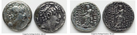 ANCIENT LOTS. Greek. Seleucid Kingdom. Lot of two (2) AR tetradrachms. Fine. Includes: Two Seleucid AR tetradrachms, different rulers and types. SOLD ...