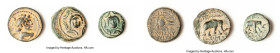 ANCIENT LOTS. Greek. Seleucid Kingdom. Lot of three (3) AE issues. Fine-Choice Fine. Includes: Three AE Seleucid issues, various denominations, rulers...