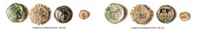 ANCIENT LOTS. Greek. Seleucid Kingdom. Lot of four (4) AE issues. VG-Fine, countermarks. Includes: Four AE Seleucid issues, various denominations, rul...