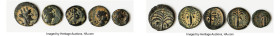 ANCIENT LOTS. Greek. Seleucid Kingdom. Lot of five (5) AE issues. VG-Fine. Includes: Five AE Seleucid issues, various rulers and types. SOLD AS IS, NO...