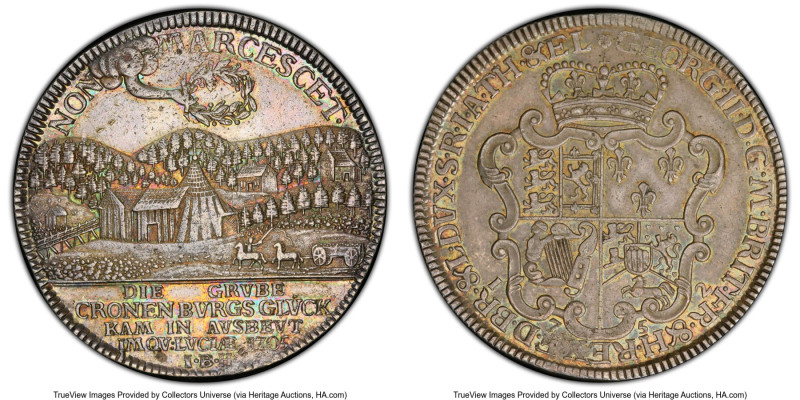Brunswick-Lüneburg-Calenberg-Hannover. George II "Mining" Thaler 1752-IBH AU58 P...