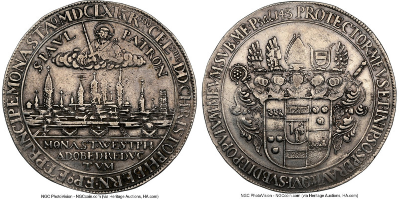 Münster. Christoph Bernhard von Galen Taler 1661 AU Details (Cleaned) NGC, KM75,...