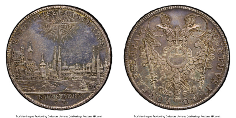 Nurnberg. Free City "City View" Taler 1768-SR MS61 PCGS, Nürnberg mint, KM350, D...