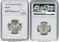 Wilhelm II Mark 1914-J MS66+ NGC, Hamburg mint, KM14. HID09801242017 © 2024 Heritage Auctions | All Rights Reserved