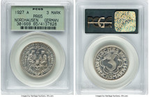 Weimar Republic Proof "Nordhausen" 3 Mark 1927-A PR65 PCGS, Berlin mint, KM52, J-327. 1000th Anniversary of the Founding of Nordhausen. HID09801242017...