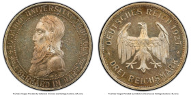 Weimar Republic Proof "Tubingen University" 3 Mark 1927-F PR63 PCGS, Stuttgart mint, KM54, J-328. HID09801242017 © 2024 Heritage Auctions | All Rights...