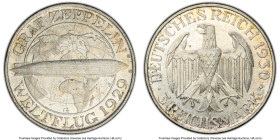 Weimar Republic "Zeppelin" 3 Mark 1930-G MS62 PCGS, Karlsruhe mint, KM67, J-342. HID09801242017 © 2024 Heritage Auctions | All Rights Reserved